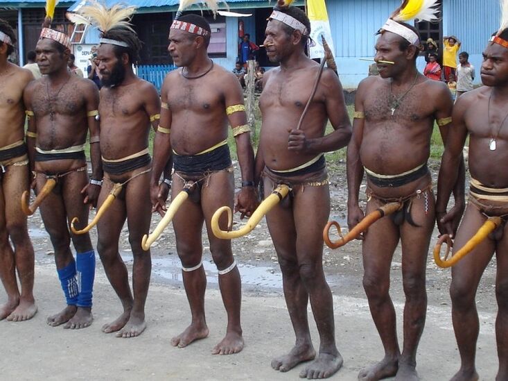 Papouani avec des membres élargis